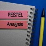 Análisis PESTEL | Entiende el entorno de tu empresa con esta matriz notas rosas que dicen análisis PESTEL pegadas en una agenda