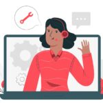 Servicio al cliente | Guía para brindar la mejor experiencia de usuario Mujer brinda servicio al cliente de manera virtual a través de una laptop