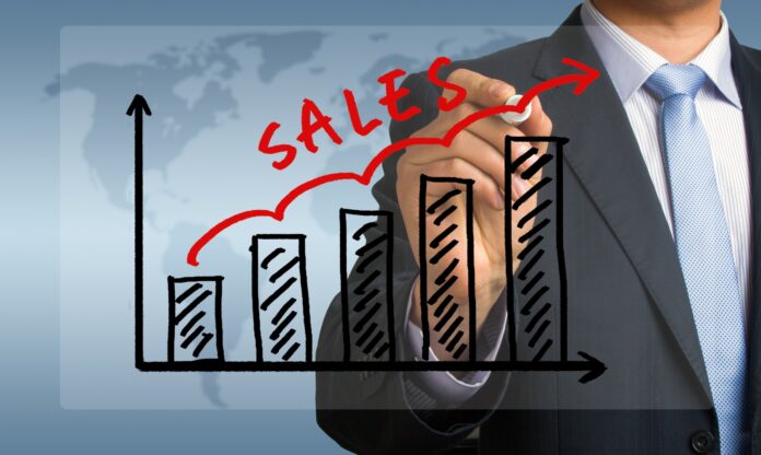 gráfico de barras sobre ventas