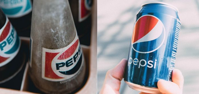 Logos de Pepsi, ejemplo de marca que hizo rebranding